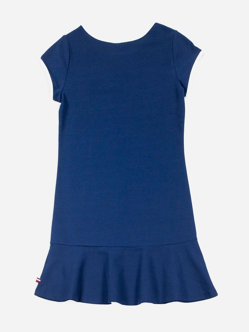 Lány Tommy Hilfiger Flag Dresses Sötétkék | HU 1739AHK